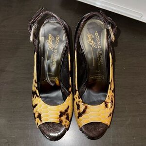 Donald J Pliner Snake Skin Heels